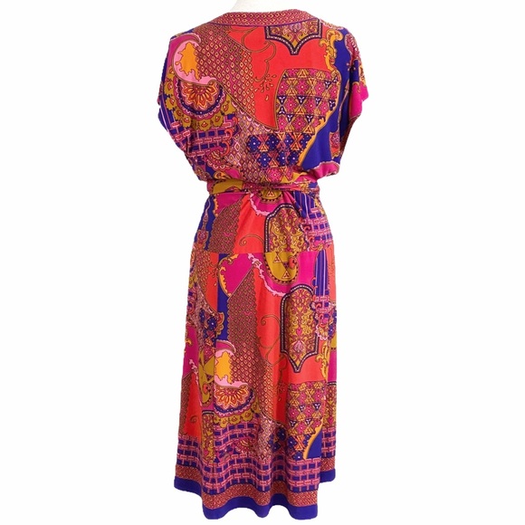 Jones New York Vibrant Multicolor Midi Dress - Picture 3 of 11
